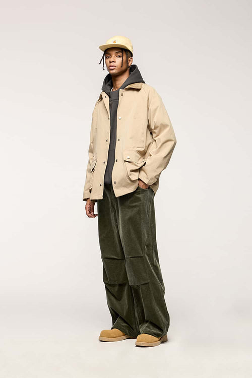 Corduroy Wide-Leg Casual Pants - Green