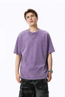 Snow-Washed Oversized T-Shirt - Light Purple