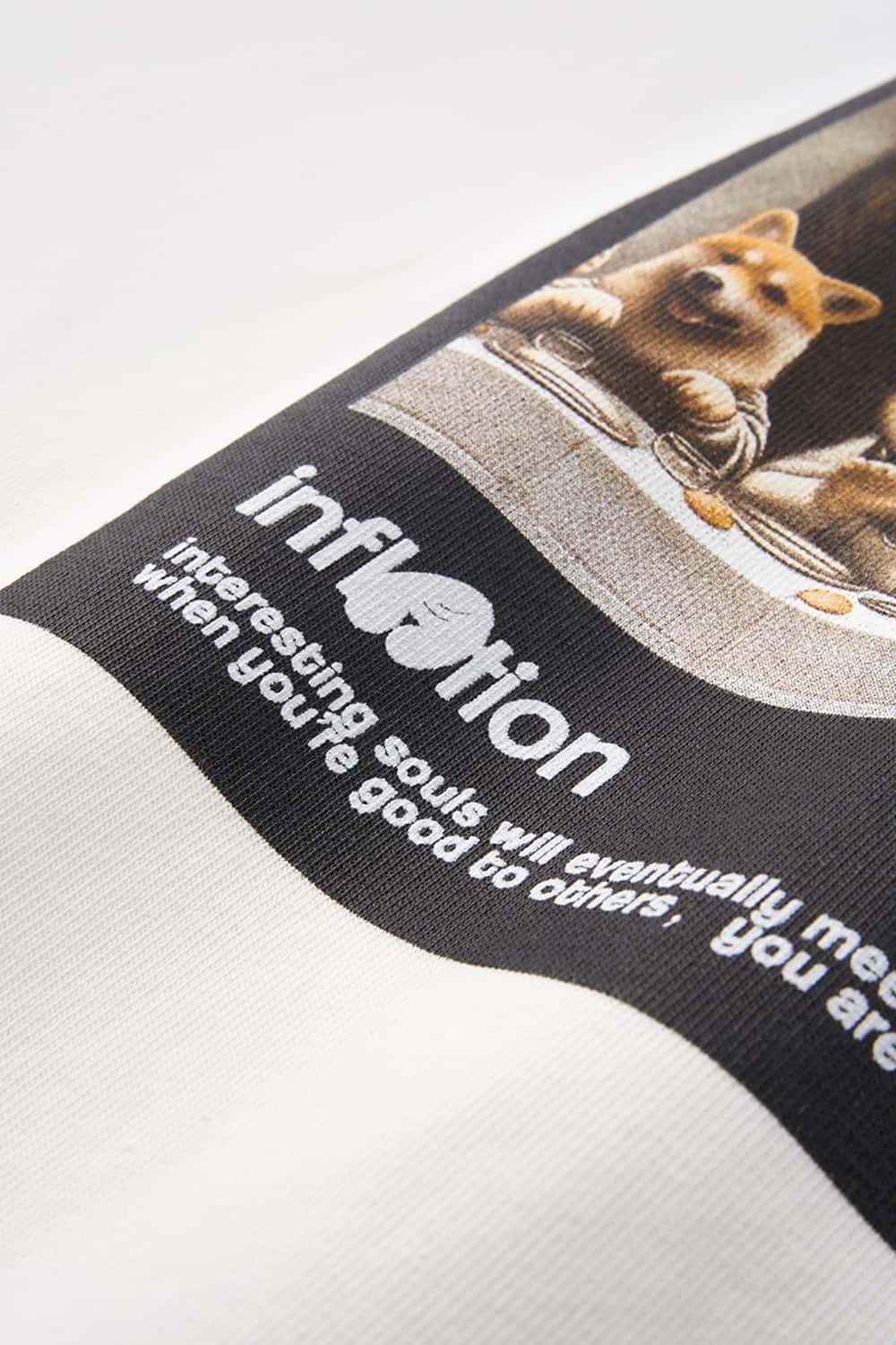 Vintage Cat Graphic T-Shirt - Cream White