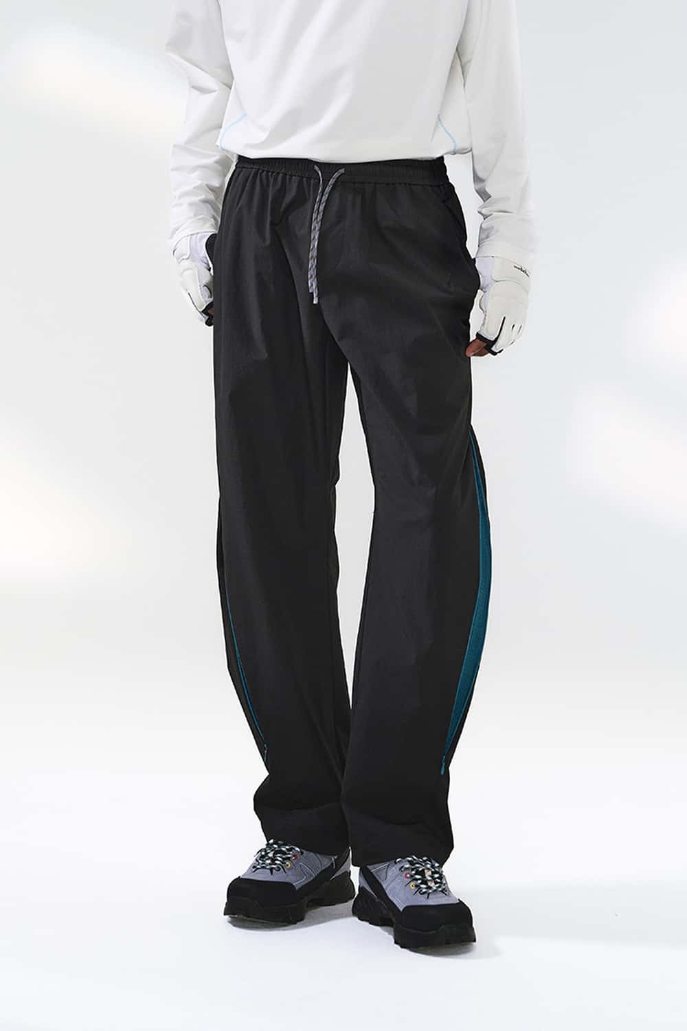 Vented Drawstring Utility Pants - Black