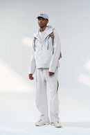 Water-Repellent Hooded Softshell Jacket - Grayish White