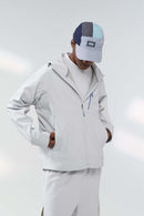 Water-Repellent Hooded Softshell Jacket - Grayish White