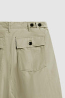 Crinkled Knee-Length Utility Shorts - Sandy Dune