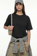 Embroidered Slub Pocket T-Shirt - Active Black