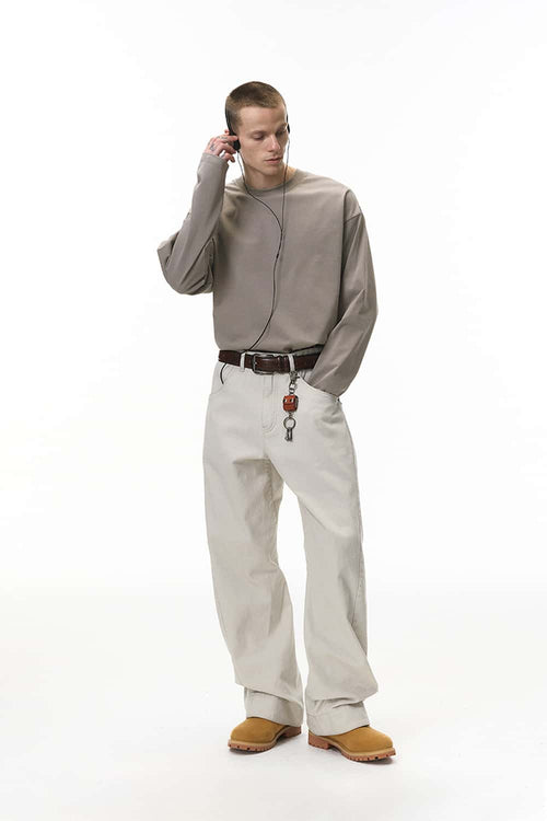 Heavyweight Relaxed Long-Sleeve T-Shirt - Gray
