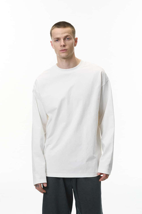 Heavyweight Relaxed Long-Sleeve T-Shirt - White