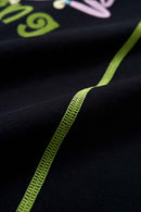 Running Graphic Contrast-Seam T-Shirt - Black
