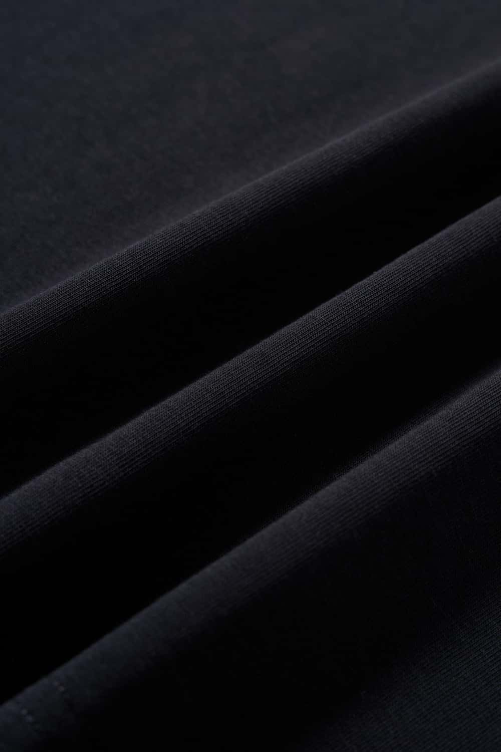 Running Graphic Contrast-Seam T-Shirt - Black