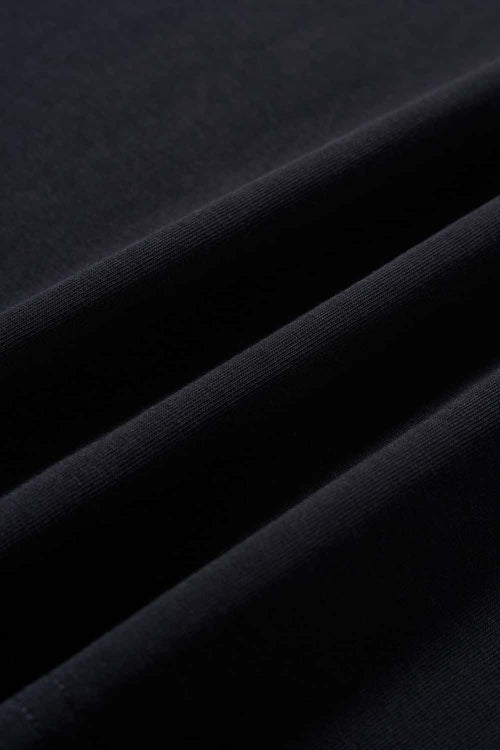Running Graphic Contrast-Seam T-Shirt - Black
