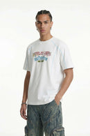 Running Graphic Contrast-Seam T-Shirt - White