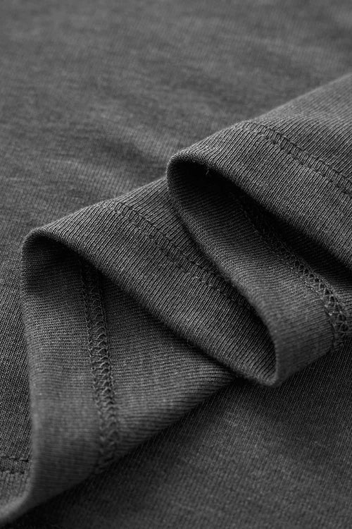 Wool-Blend Slim Turtleneck Top - Dark Gray
