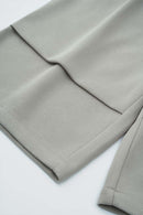 Wide-Leg Drawstring Sweat Shorts - Gray