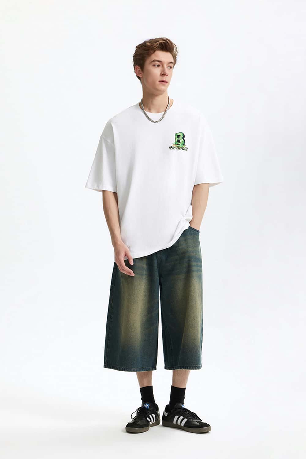 Letter Graphic Relaxed T-Shirt - White