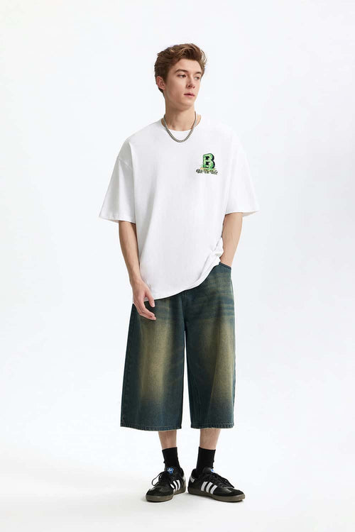 Letter Graphic Relaxed T-Shirt - White