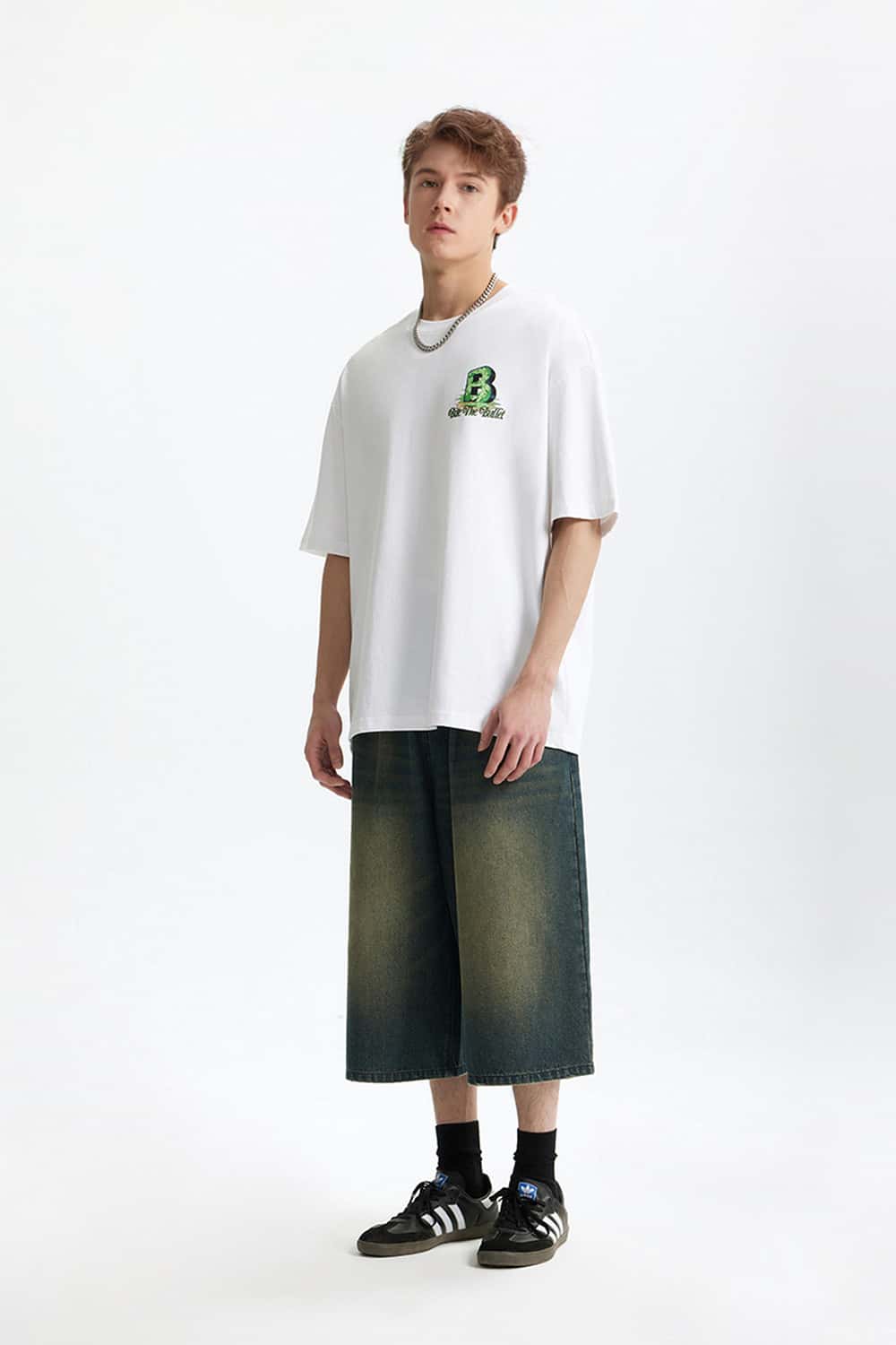 Letter Graphic Relaxed T-Shirt - White