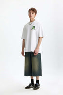 Letter Graphic Relaxed T-Shirt - White