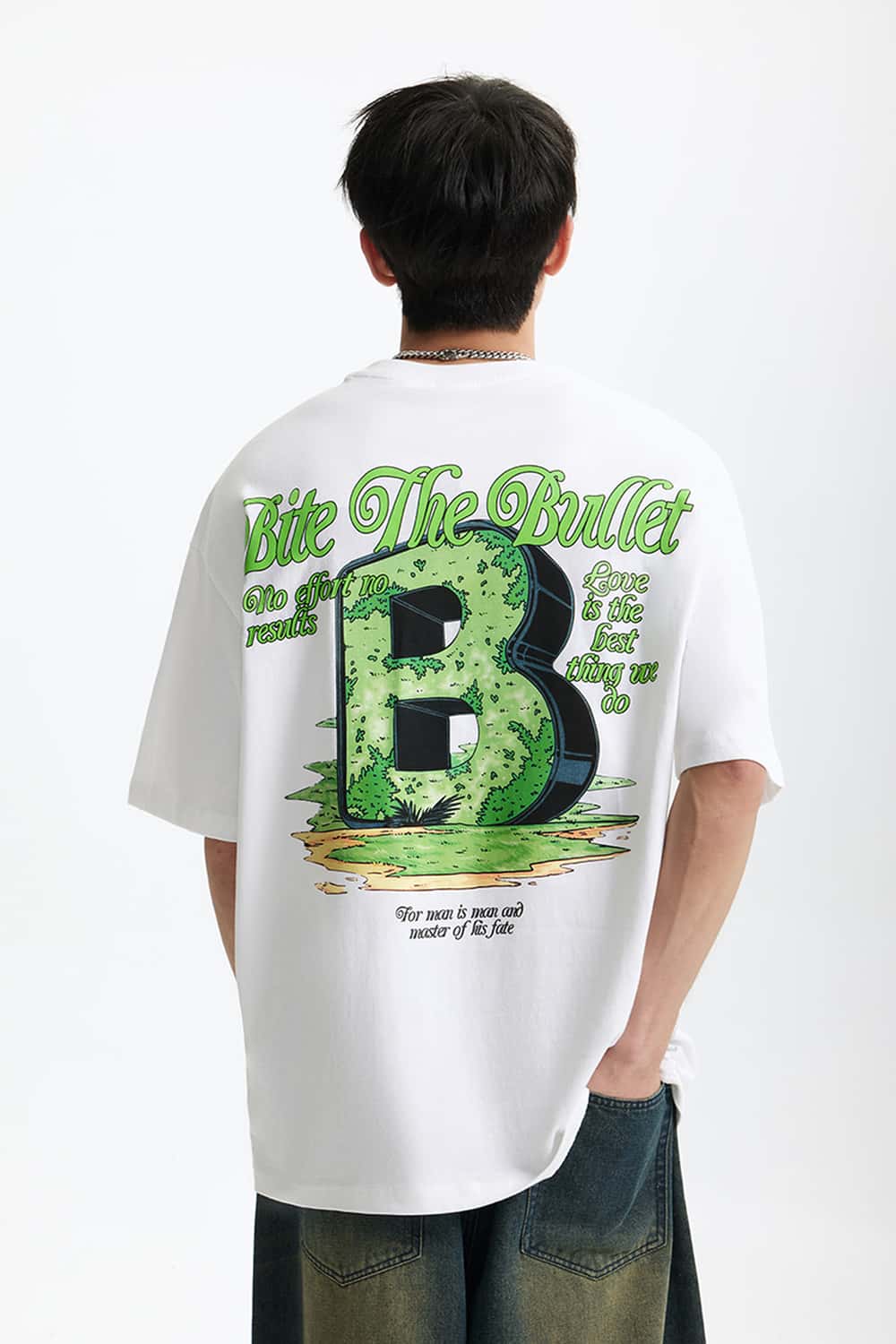 Letter Graphic Relaxed T-Shirt - White