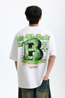 Letter Graphic Relaxed T-Shirt - White