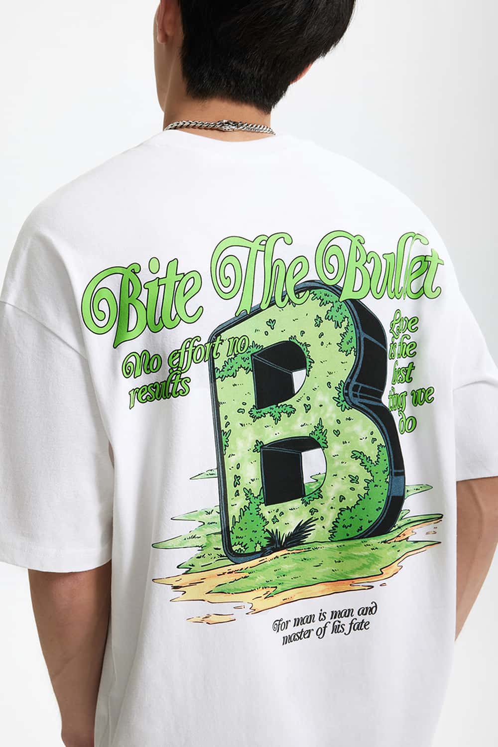 Letter Graphic Relaxed T-Shirt - White
