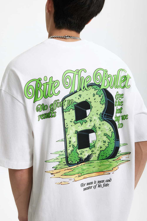 Letter Graphic Relaxed T-Shirt - White
