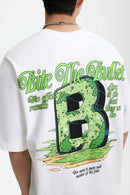 Letter Graphic Relaxed T-Shirt - White