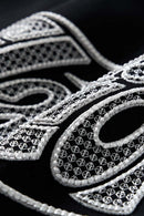 Openwork Embroidered Graphic T-Shirt - Black