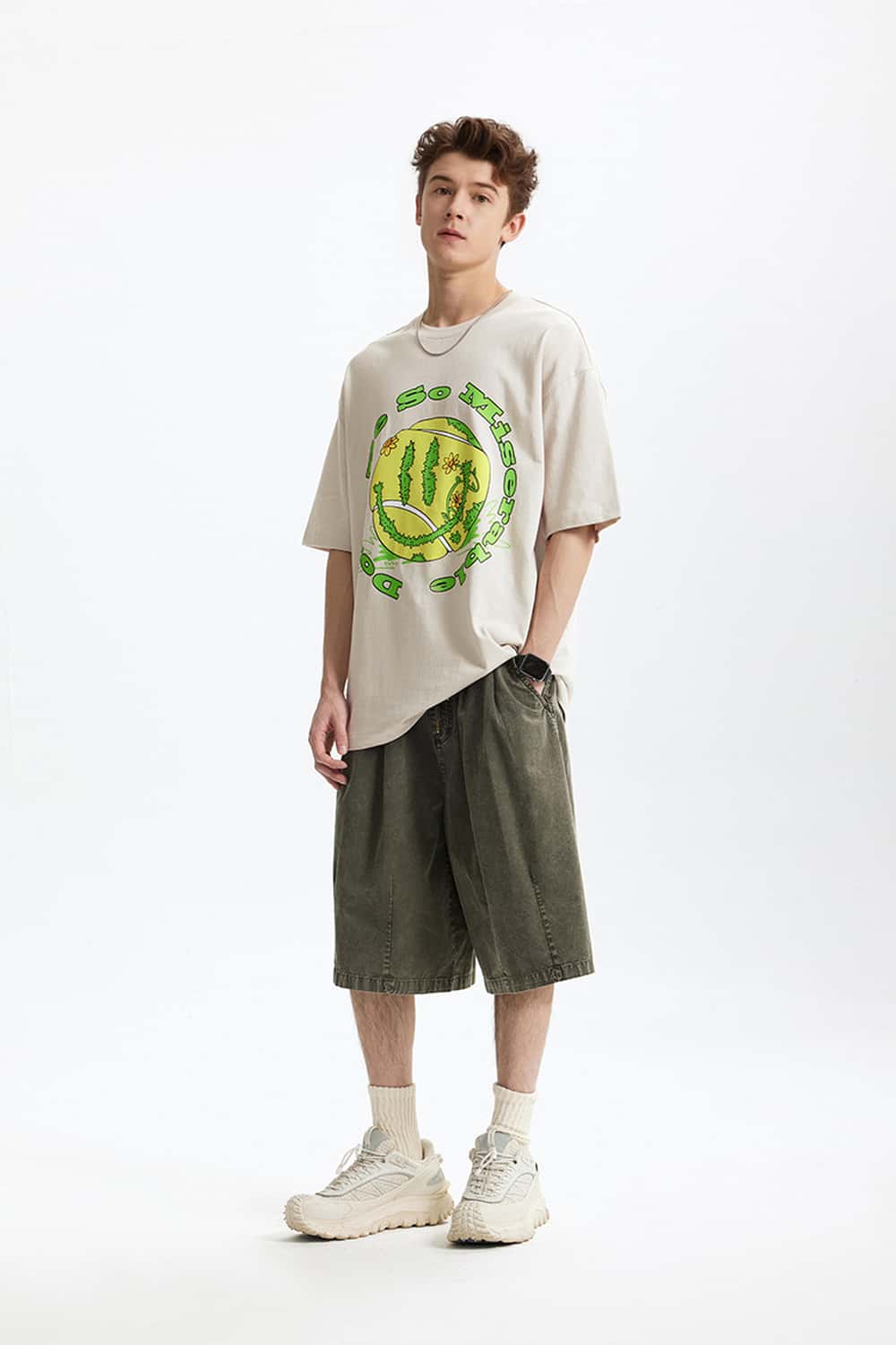 Vintage Tennis Graphic T-Shirt - Gray
