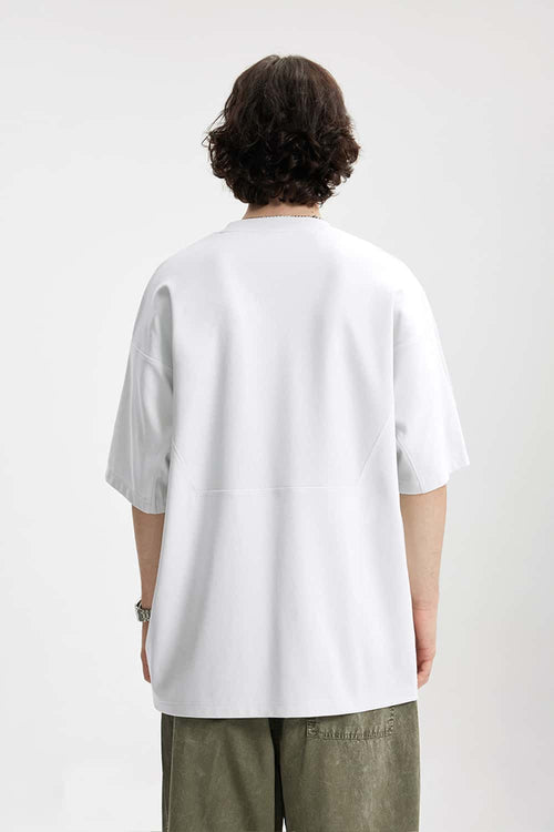 Tonal Graphic Relaxed T-Shirt - Grayish White