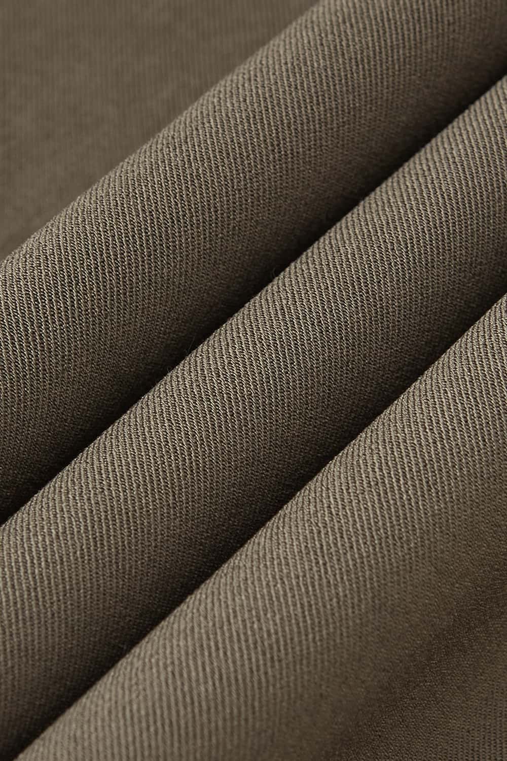 Draped Straight-Leg Trousers - Dark Brown