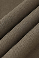 Draped Straight-Leg Trousers - Dark Brown
