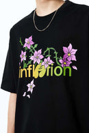 Floral Graphic Loose T-Shirt - Black