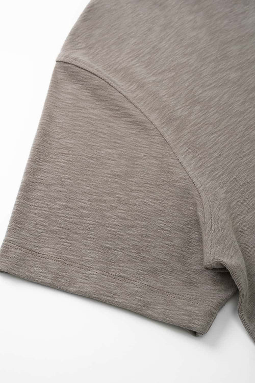 Textured Henley Short-Sleeve T-Shirt - Khaki