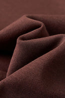 Contrast-Seam Stretch T-Shirt - Brown
