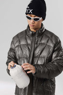 Lightweight Stand-Collar Puffer Jacket - Charcoal