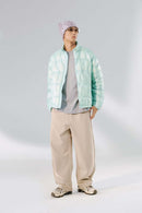 Lightweight Stand-Collar Puffer Jacket - Clear Sky Blue