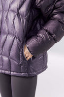Lightweight Stand-Collar Puffer Jacket - Dark Purple