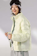 Lightweight Stand-Collar Puffer Jacket - Mint