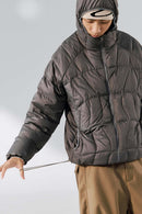 Packable Hooded Puffer Jacket - Charcoal