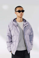 Packable Hooded Puffer Jacket - Light Purple