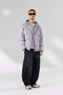 Packable Hooded Puffer Jacket - Light Purple