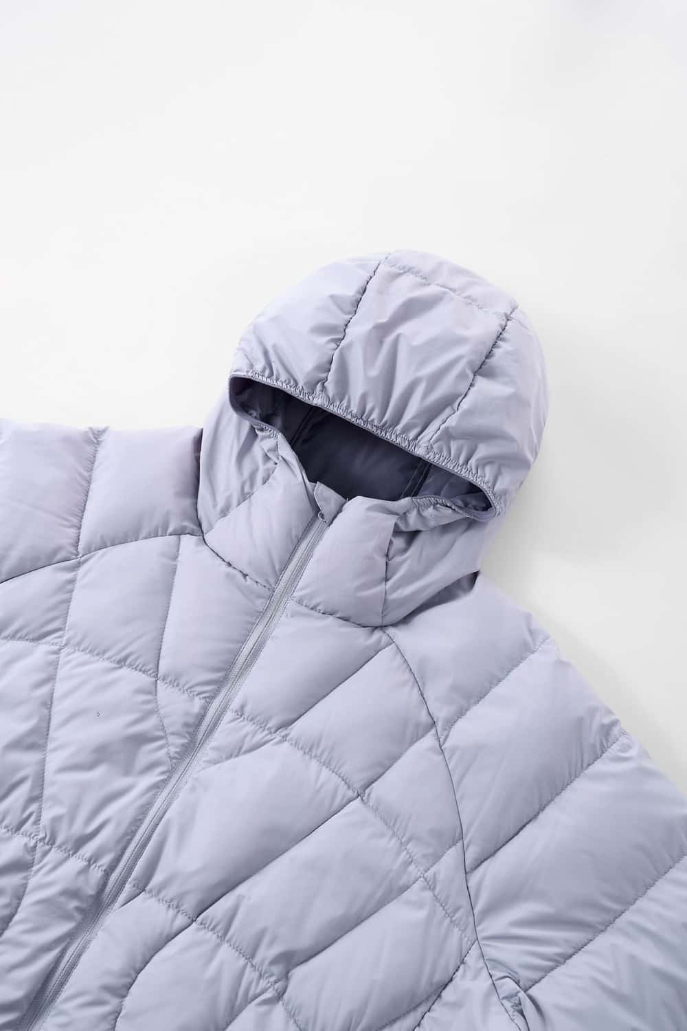 Packable Hooded Puffer Jacket - Light Purple