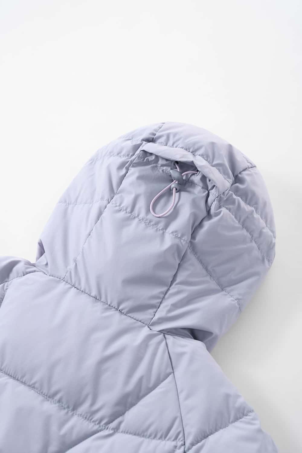 Packable Hooded Puffer Jacket - Light Purple