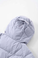 Packable Hooded Puffer Jacket - Light Purple