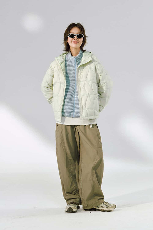Packable Hooded Puffer Jacket - Mint