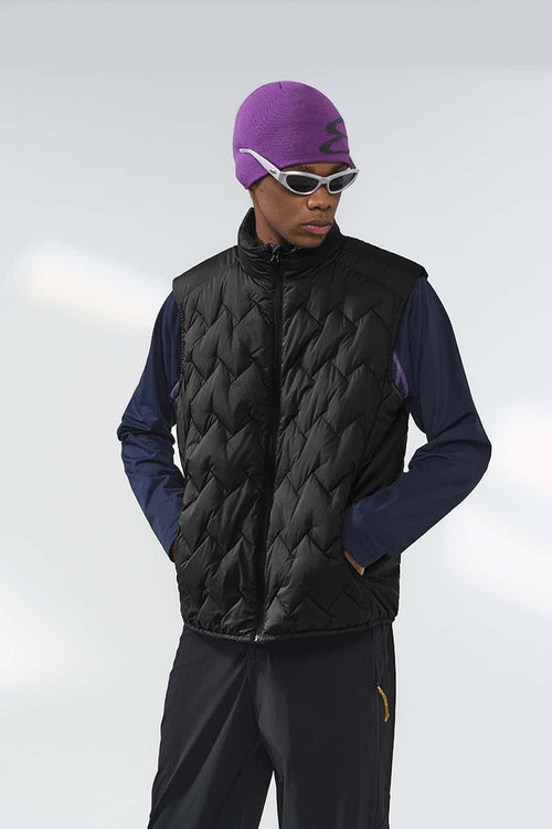 Packable Quilted Puffer Vest - Black