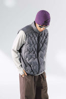Packable Quilted Puffer Vest - Grayish Purple