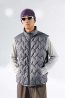 Packable Quilted Puffer Vest - Grayish Purple