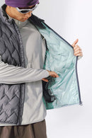 Packable Quilted Puffer Vest - Grayish Purple