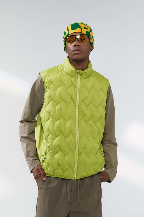 Packable Quilted Puffer Vest - Green