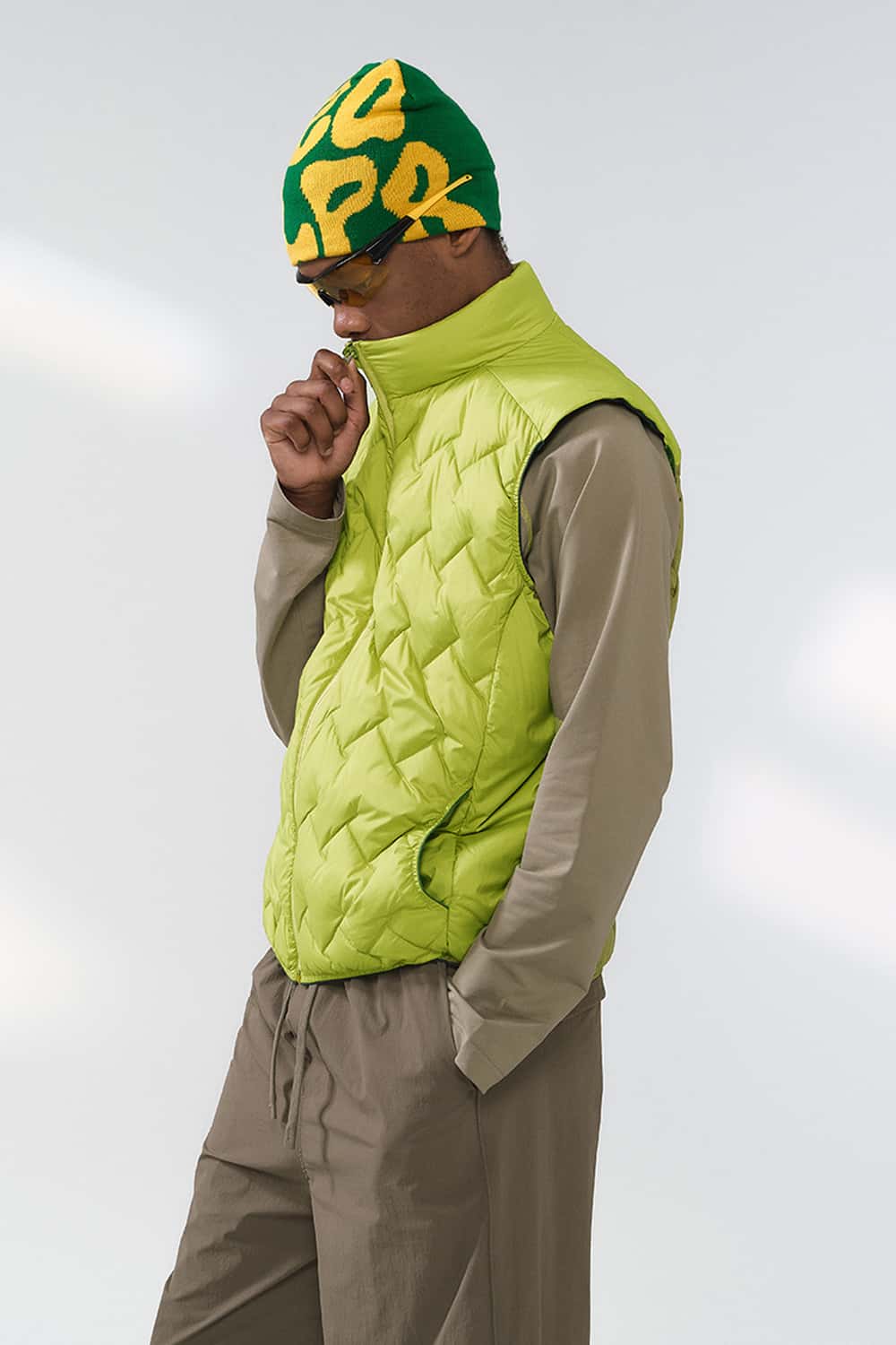 Packable Quilted Puffer Vest - Green